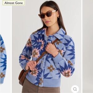 Stylish Blue Patterned Jacket